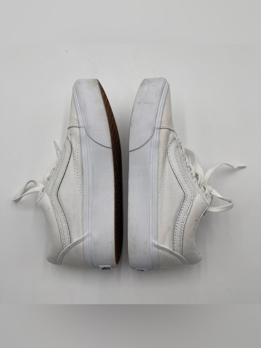 VANS Old Skool Platform White Shoes Women’s Size 7 Unisex Skate Sneakers Casual - Picture 10 of 13
